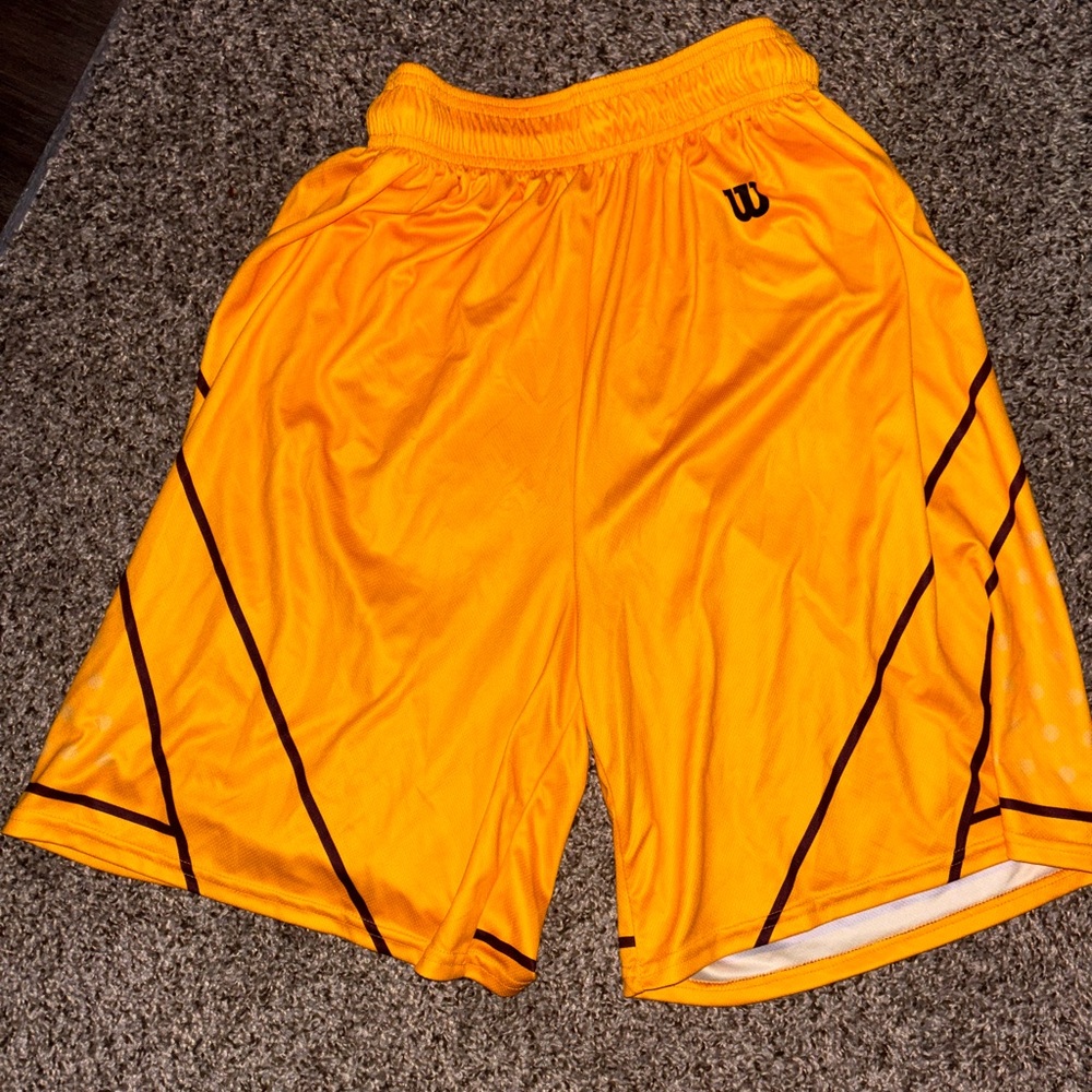 Wilson Men's Orange Athletic Shorts